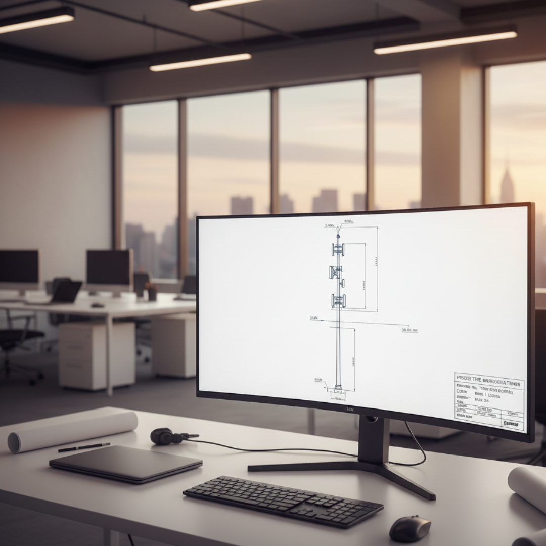 Monopole Tower Drawing